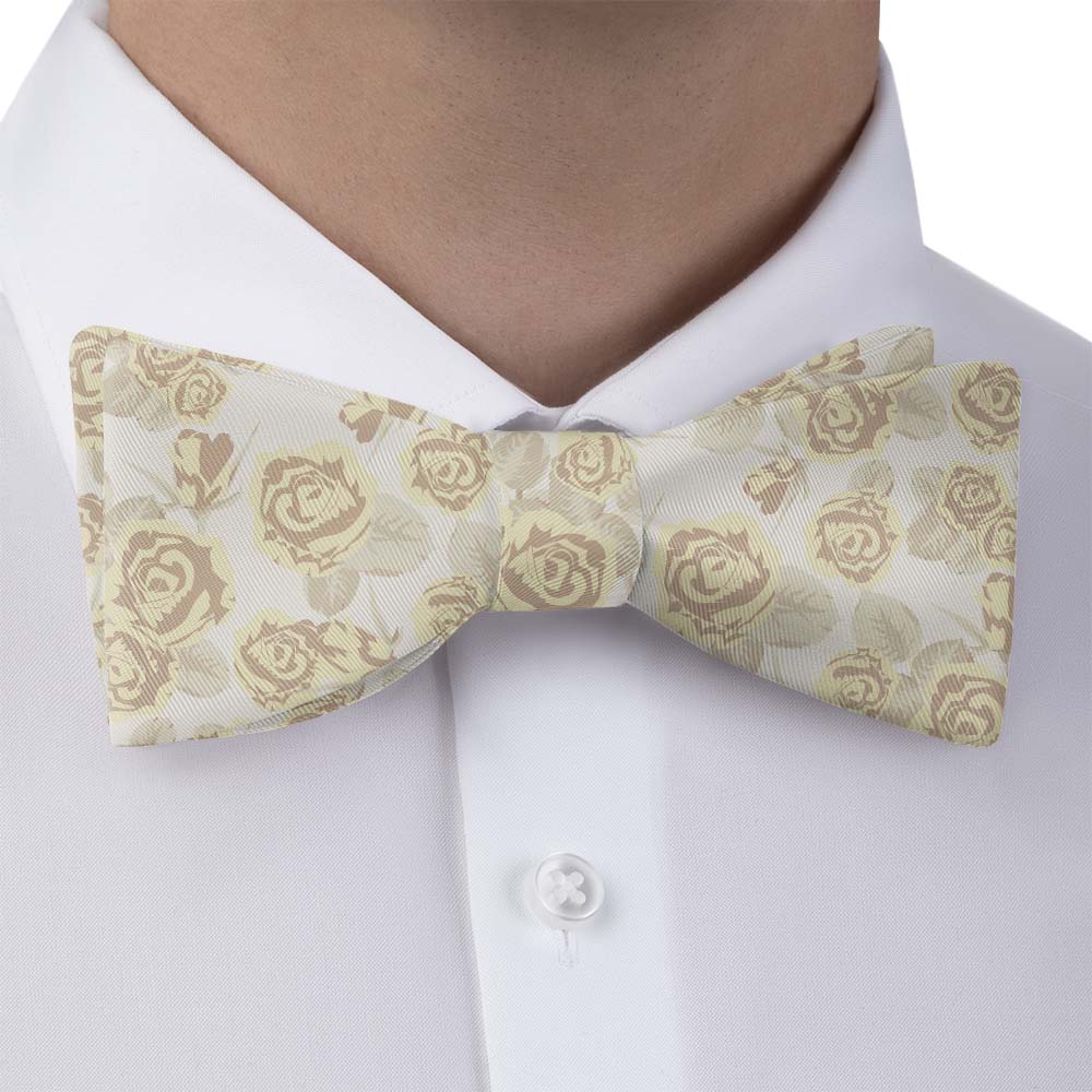 Rose Bud Floral Bow Tie - Bow Tie with Dress Shirt - Knotty Tie Co.