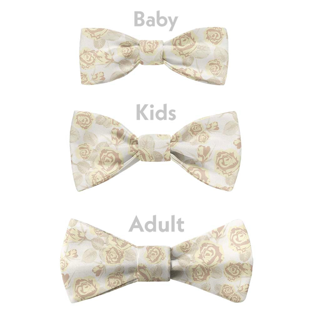Rose Bud Floral Bow Tie - Bow Sizes - Knotty Tie Co.