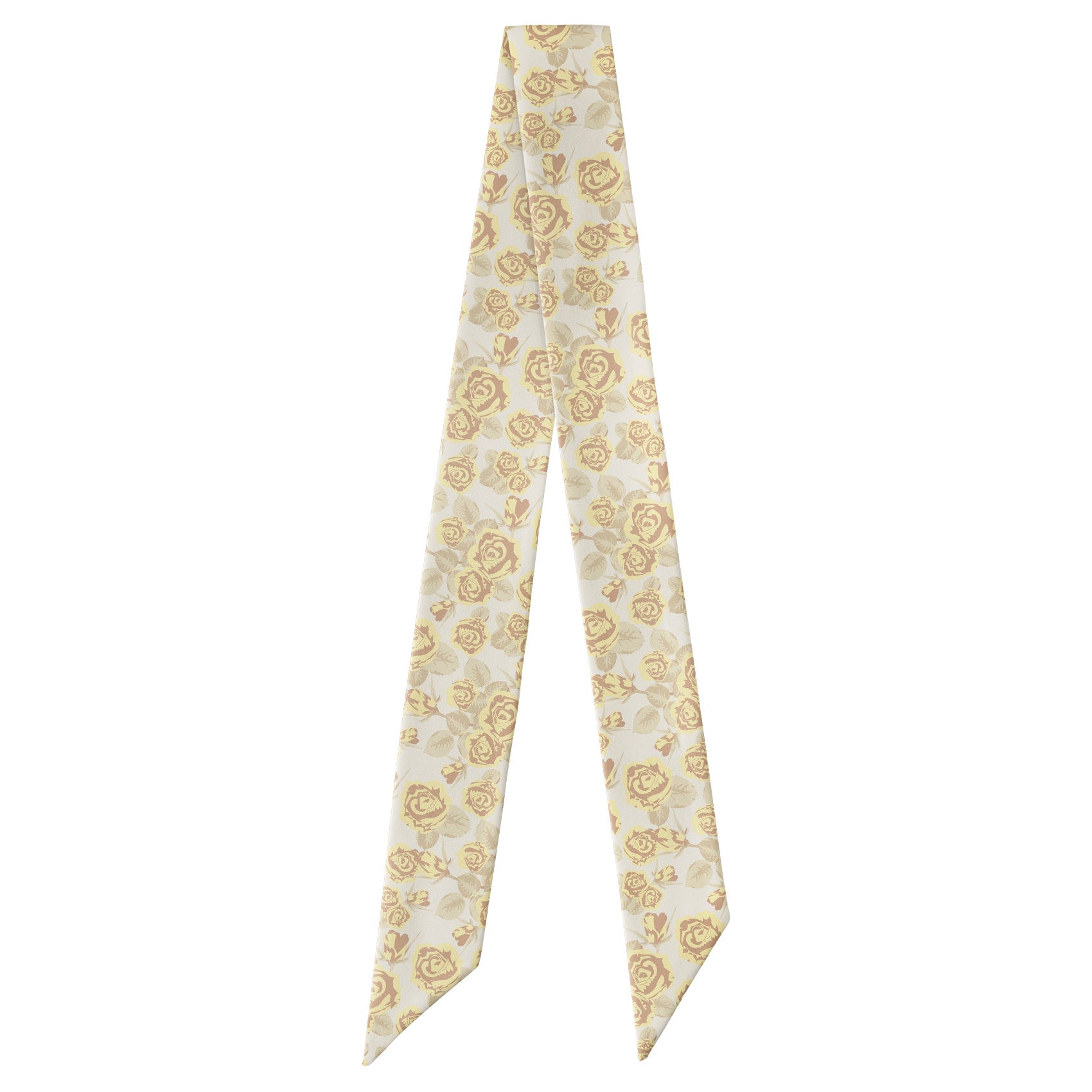 Rose Bud Floral Hair Scarf - Full View of Hair Scarf - Knotty Tie Co.