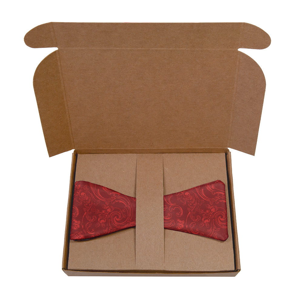 Royal Paisley Bow Tie - Kraft Gift Box Packaging - Knotty Tie Co.
