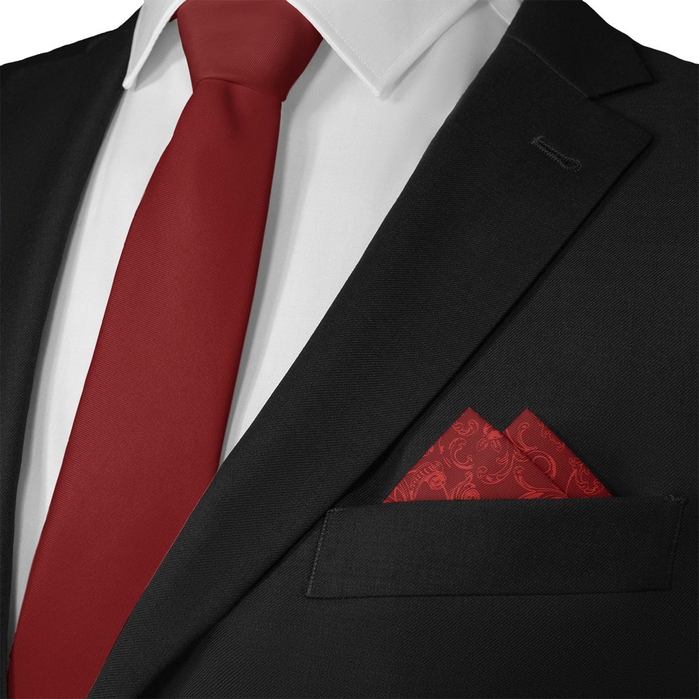 Royal Paisley Pocket Square - Matching Necktie - Knotty Tie Co.