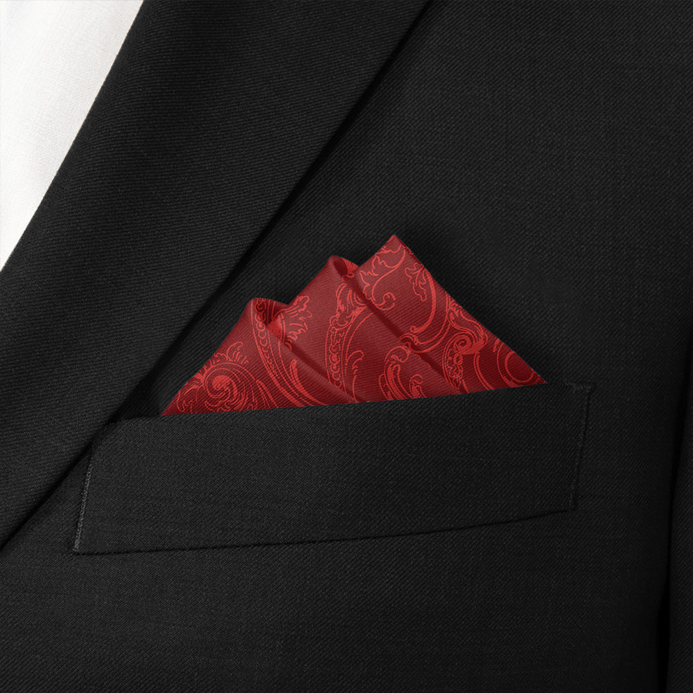 Royal Paisley Pocket Square - Stairs Fold - Knotty Tie Co.