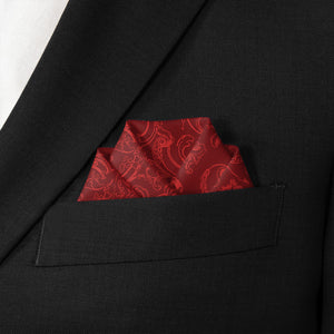 Royal Paisley Pocket Square - Scalloped Fold - Knotty Tie Co.