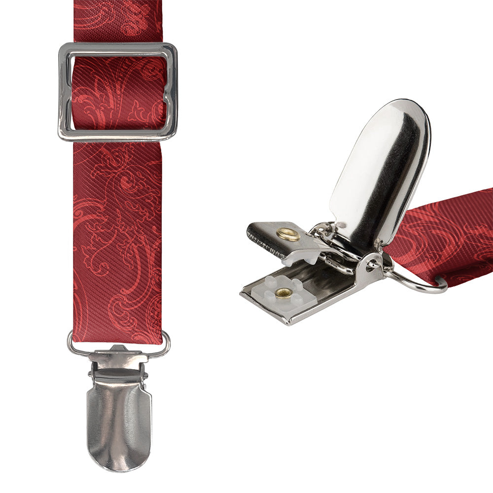 Royal Paisley Suspenders - Hardware and Strap - Knotty Tie Co.