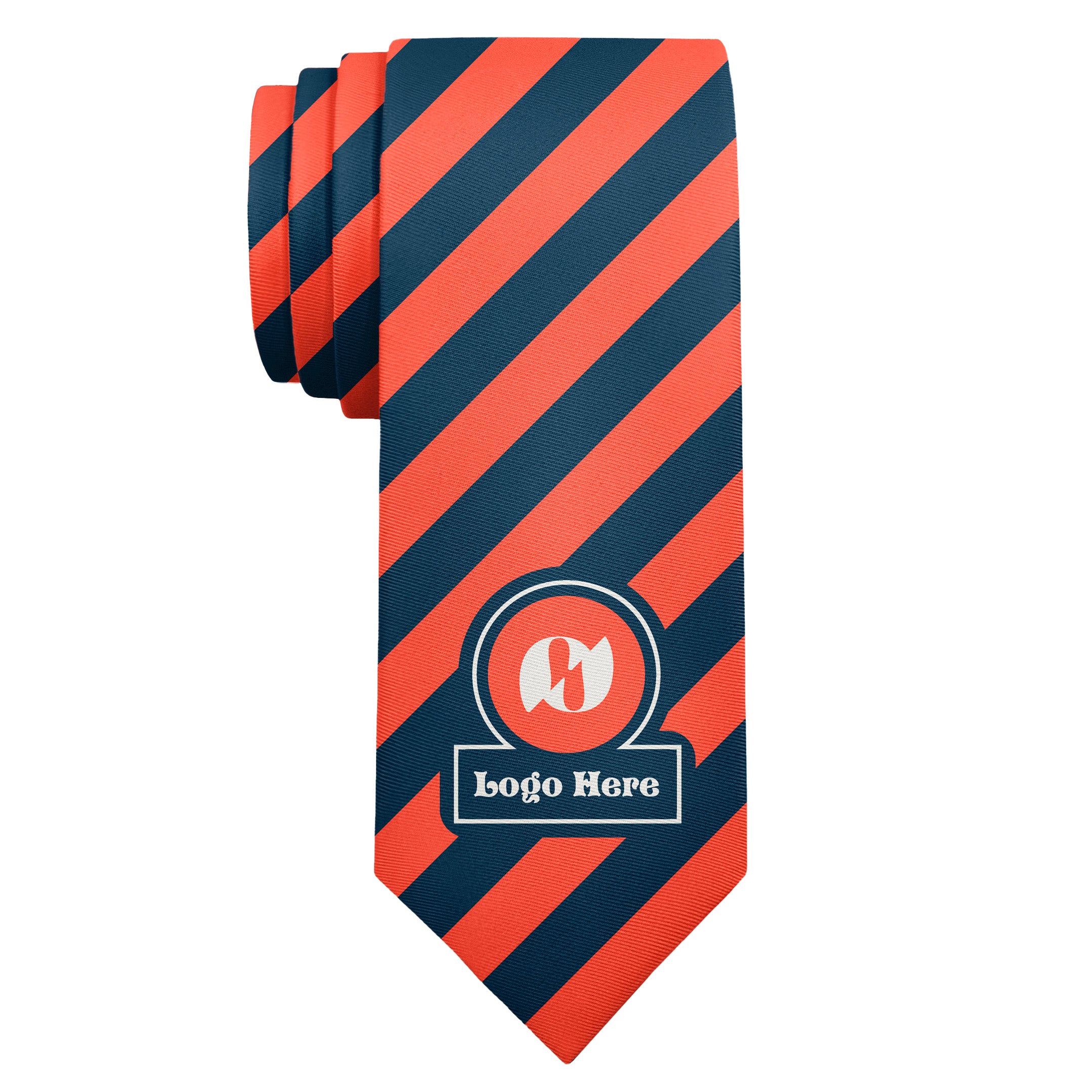 Custom Rugby 1 Logo Tie - Long Roll - Knotty Tie Co.