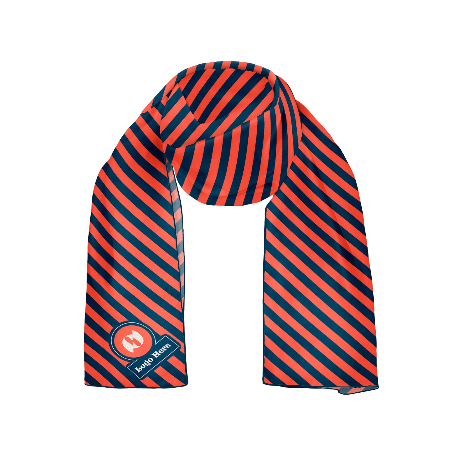 Rugby 3 54 x 12 Rectangle Chiffon Logo Scarf - Knotty Tie Co.