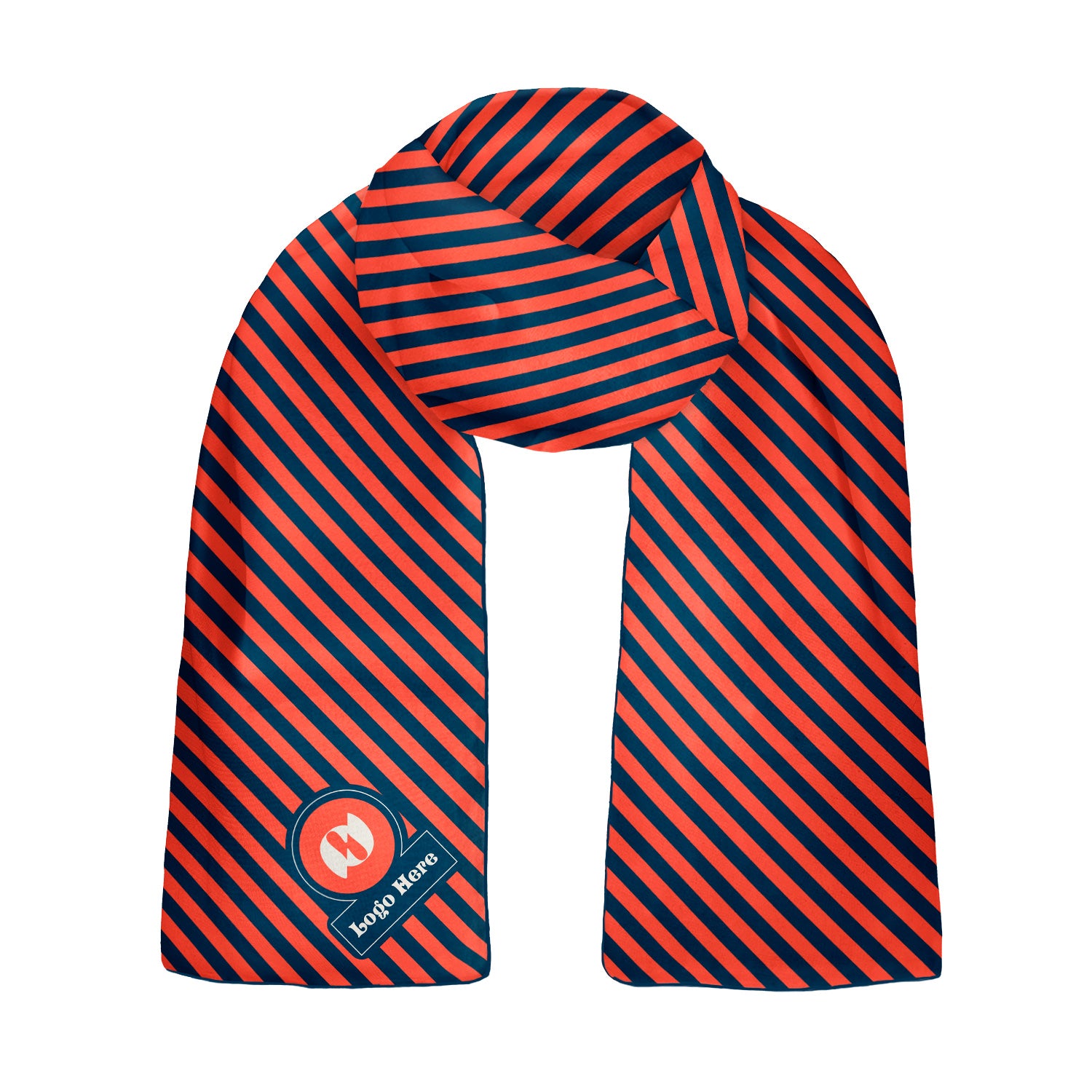 Rugby 3 60 x 18 Rectangle Chiffon Logo Scarf - Knotty Tie Co.