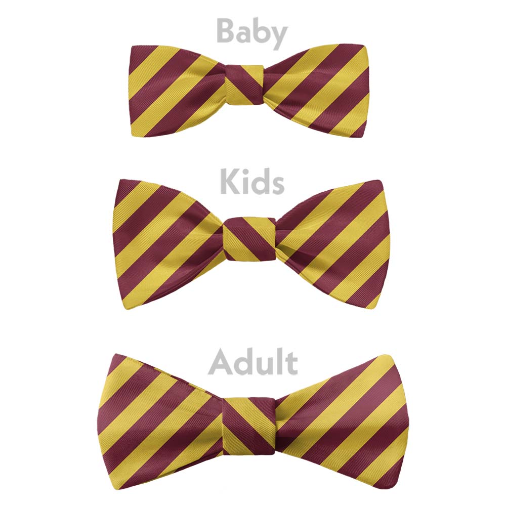 Rugby Stripe Bow Tie - Bow Sizes - Knotty Tie Co.