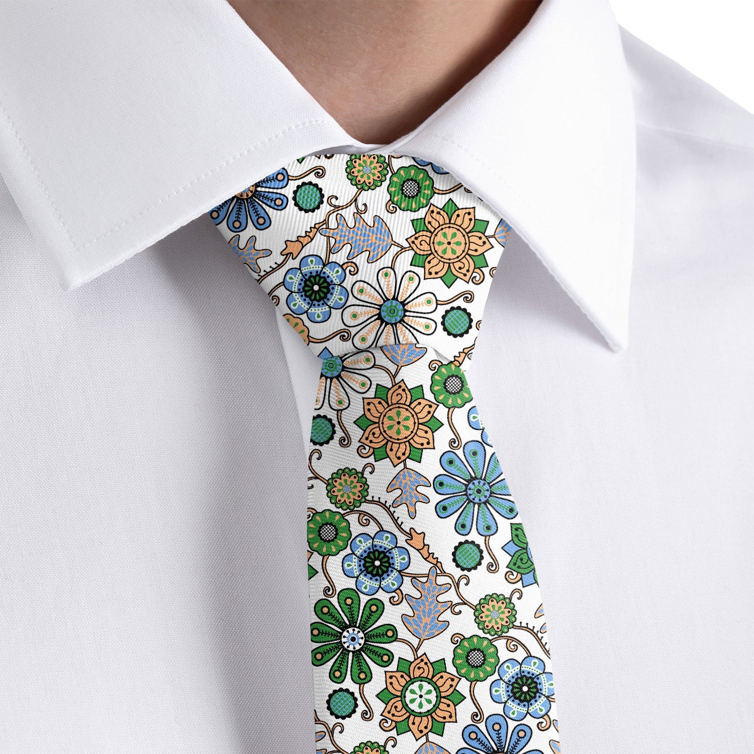Rural Floral Necktie - Rolled - Knotty Tie Co.