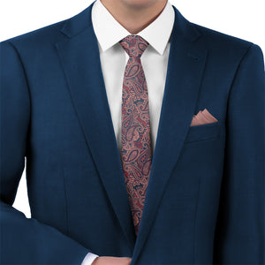 Rustica Paisley Necktie - Matching Pocket Square - Knotty Tie Co.