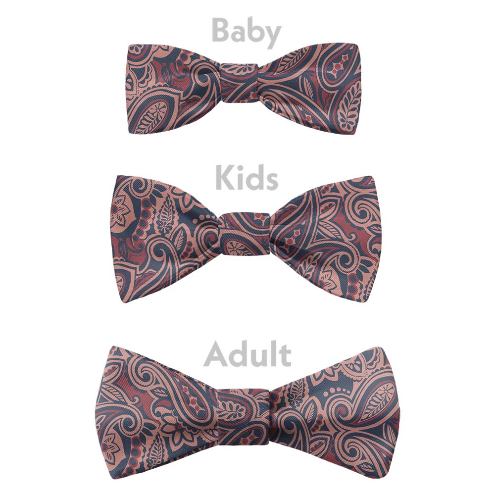 Rustica Paisley Bow Tie - Bow Sizes - Knotty Tie Co.