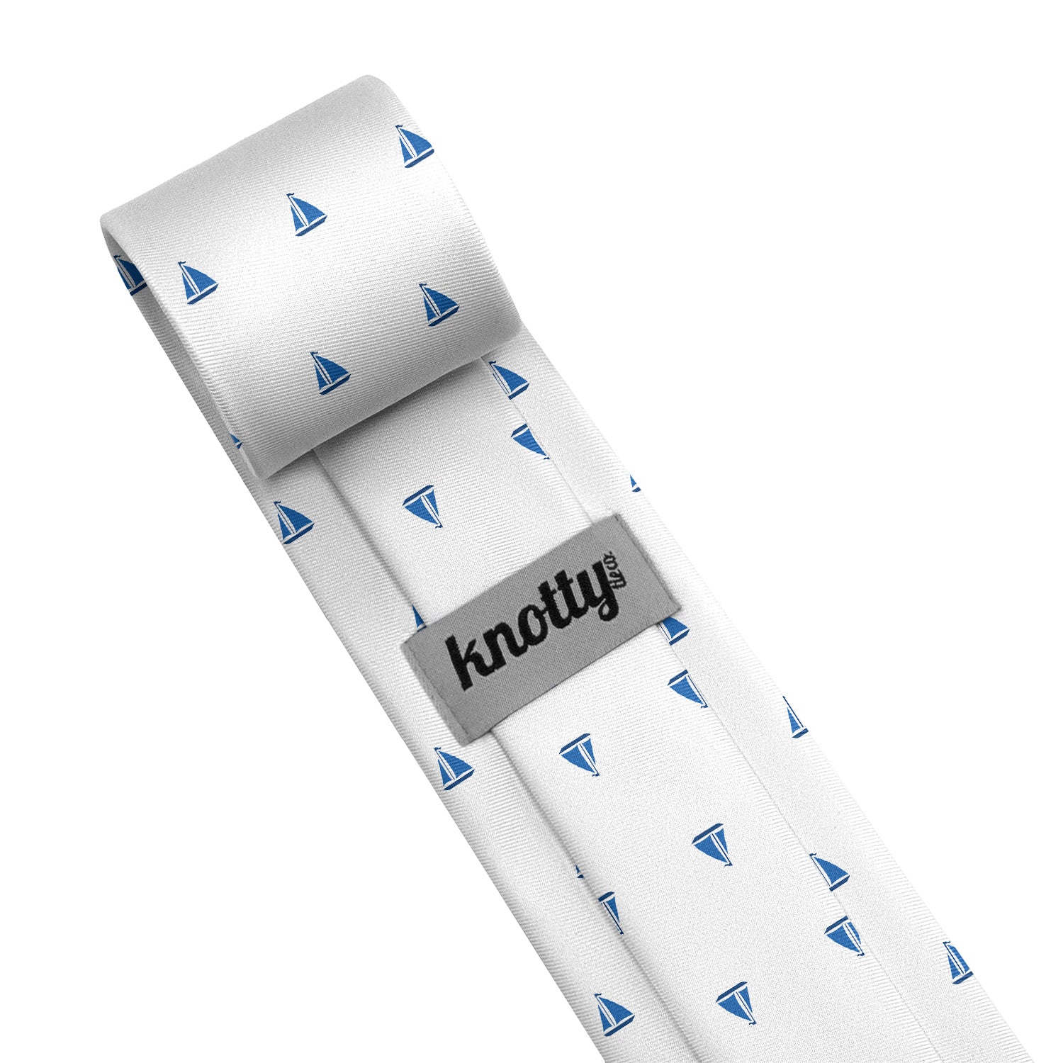 Sail Boats Necktie - Tag - Knotty Tie Co.