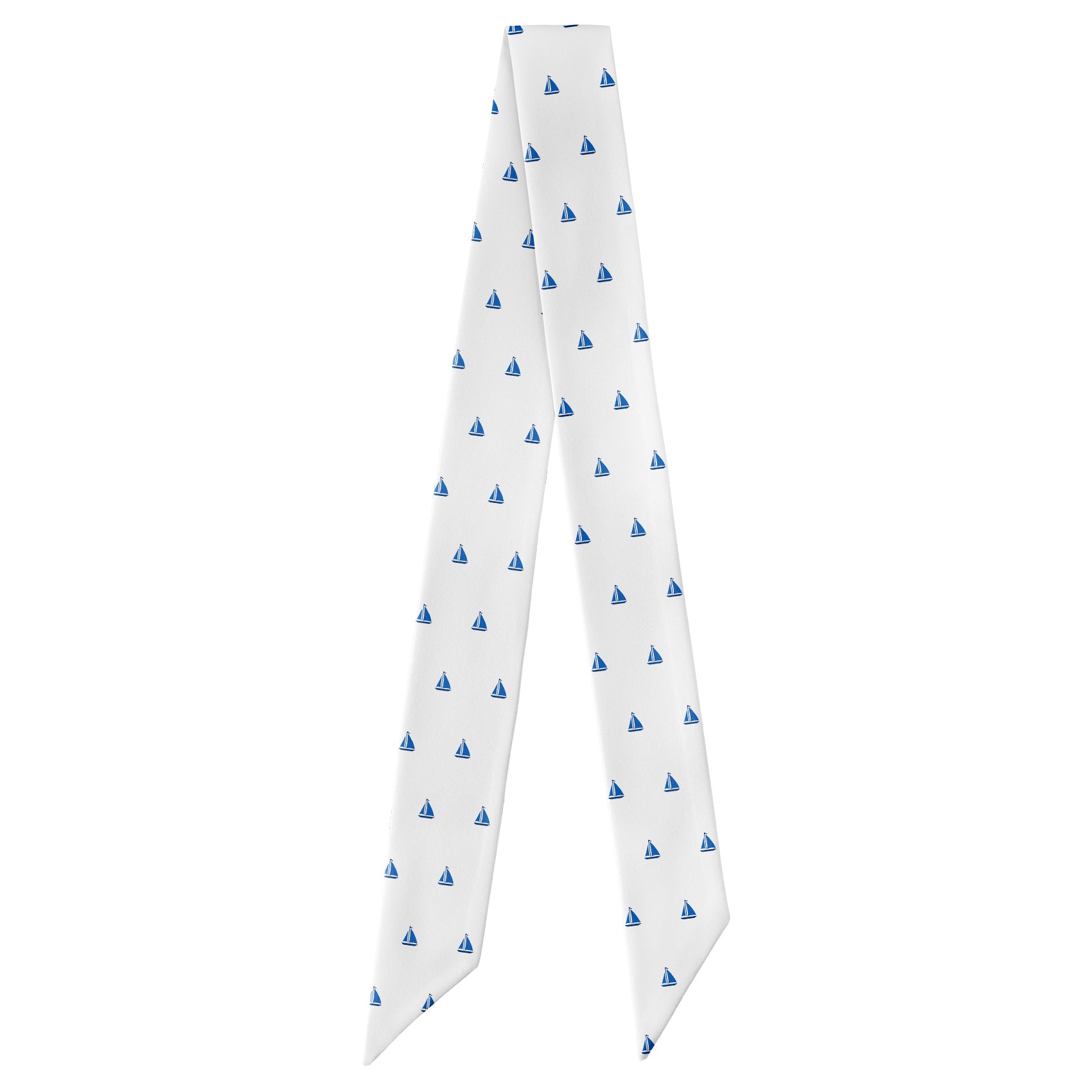 Sail Boats Hair Scarf - Full View of Hair Scarf - Knotty Tie Co.