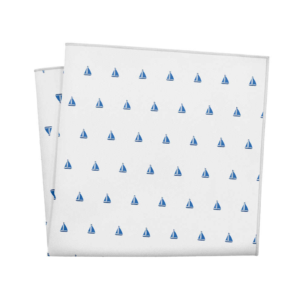 Sail Boats Pocket Square - 12" Square - Knotty Tie Co.