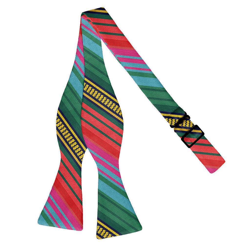 Saltillo Stripe Bow Tie - Self Tie Flat - Knotty Tie Co.