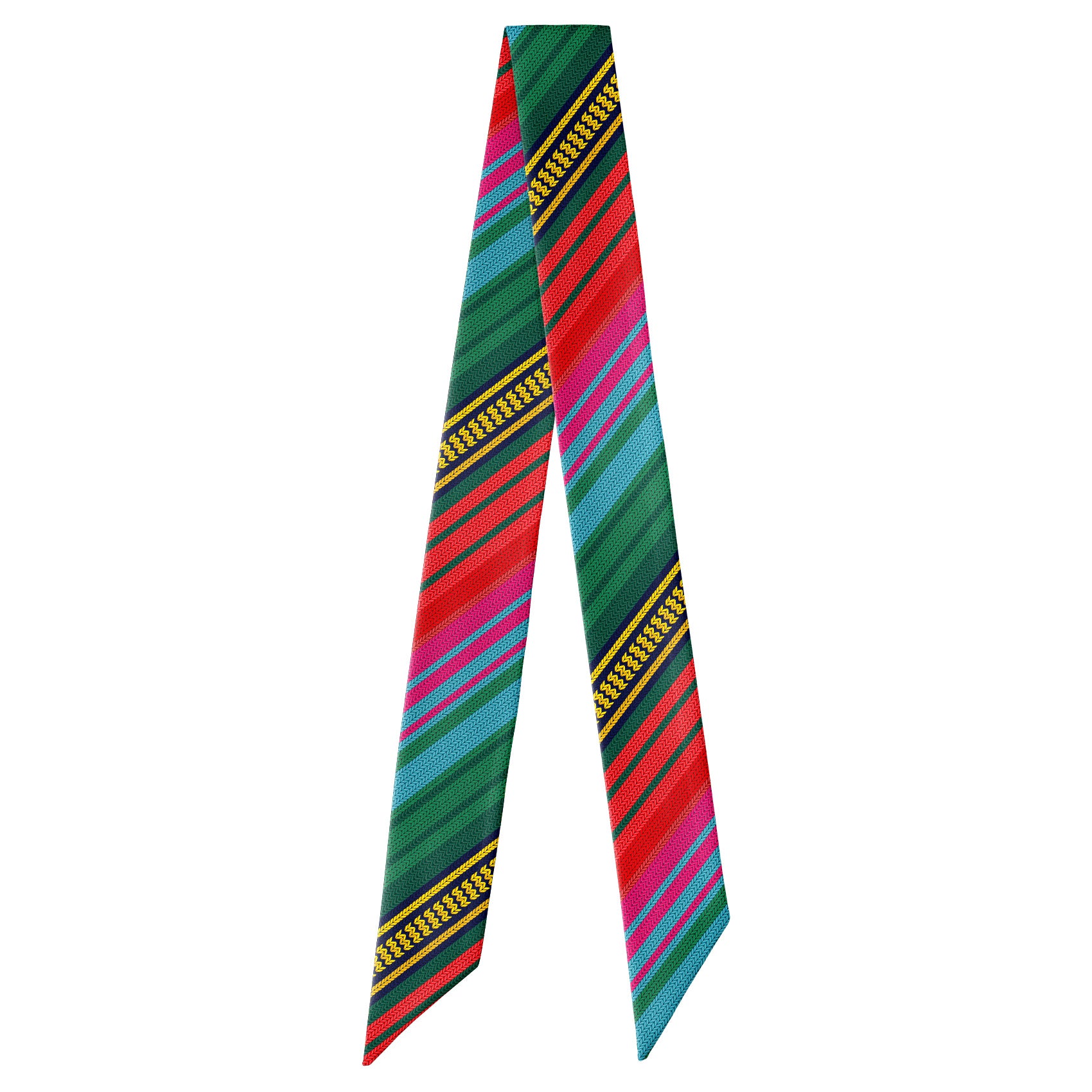 Saltillo Stripe Hair Scarf - Full View of Hair Scarf - Knotty Tie Co.