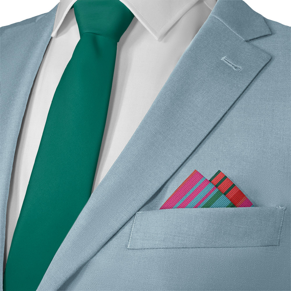Saltillo Stripe Pocket Square - 12" Square - Knotty Tie Co.