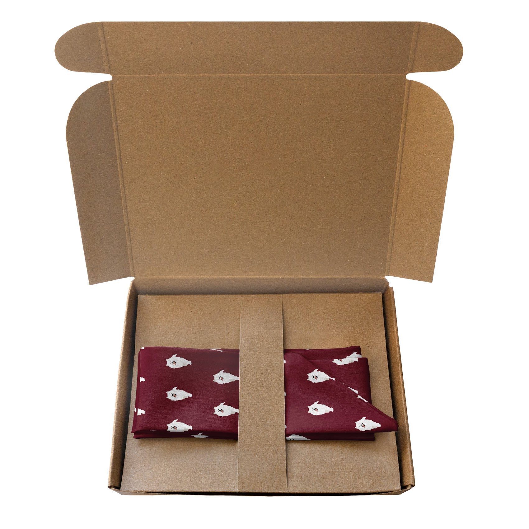 Samoyed Hair Scarf - Packaging - Knotty Tie Co.