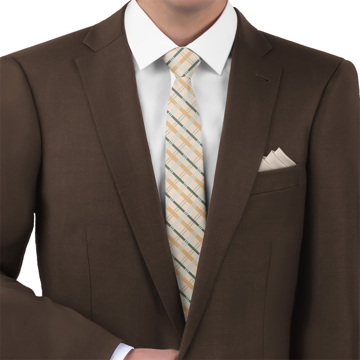 Savannah Plaid Necktie - Matching Pocket Square - Knotty Tie Co.