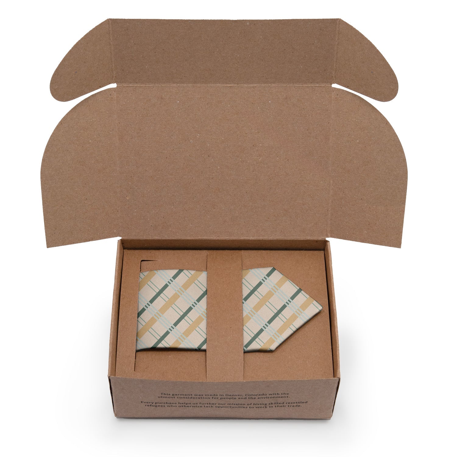 Savannah Plaid Necktie - Packaging - Knotty Tie Co.