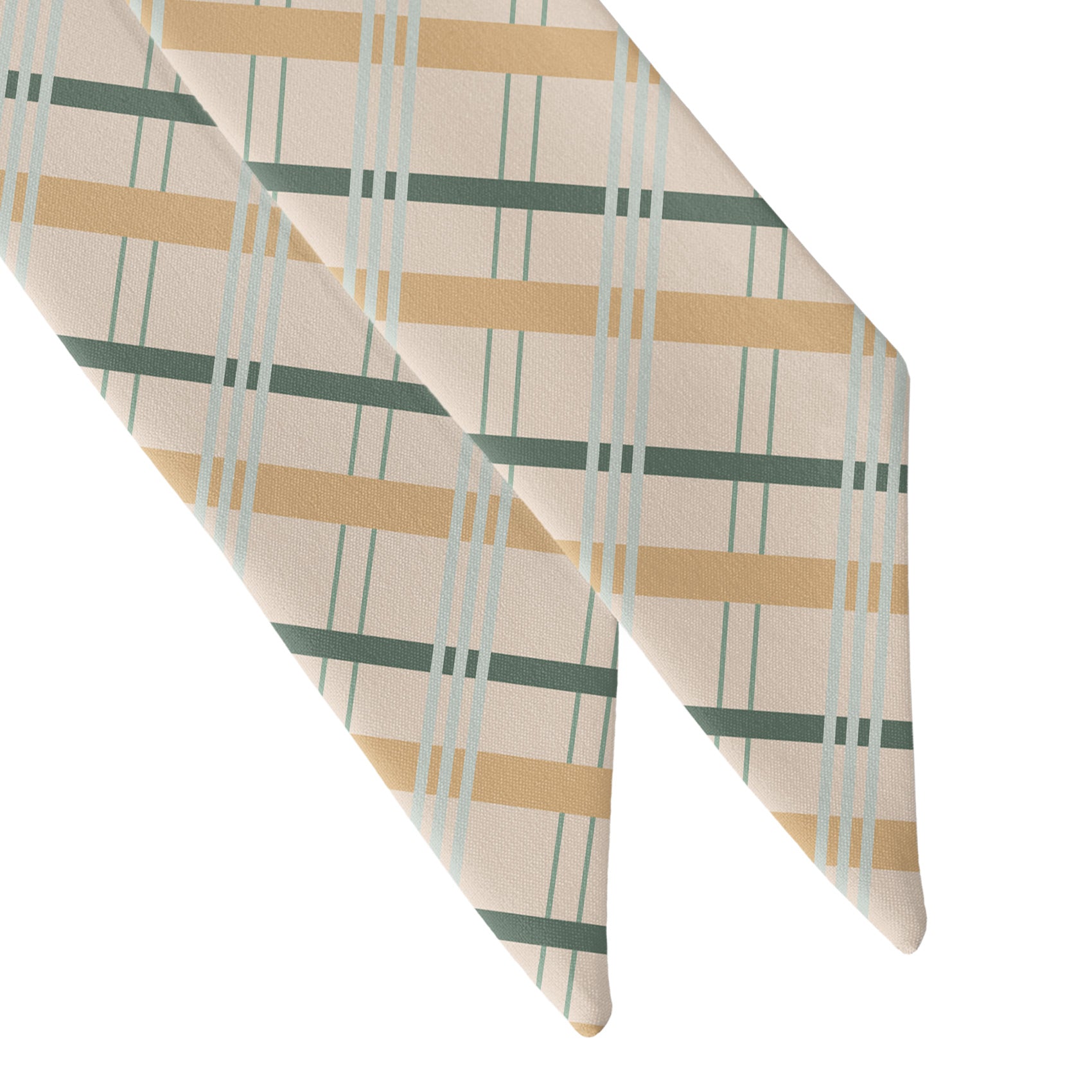 Savannah Plaid Hair Scarf - Scarf Tapered Ends - Knotty Tie Co.