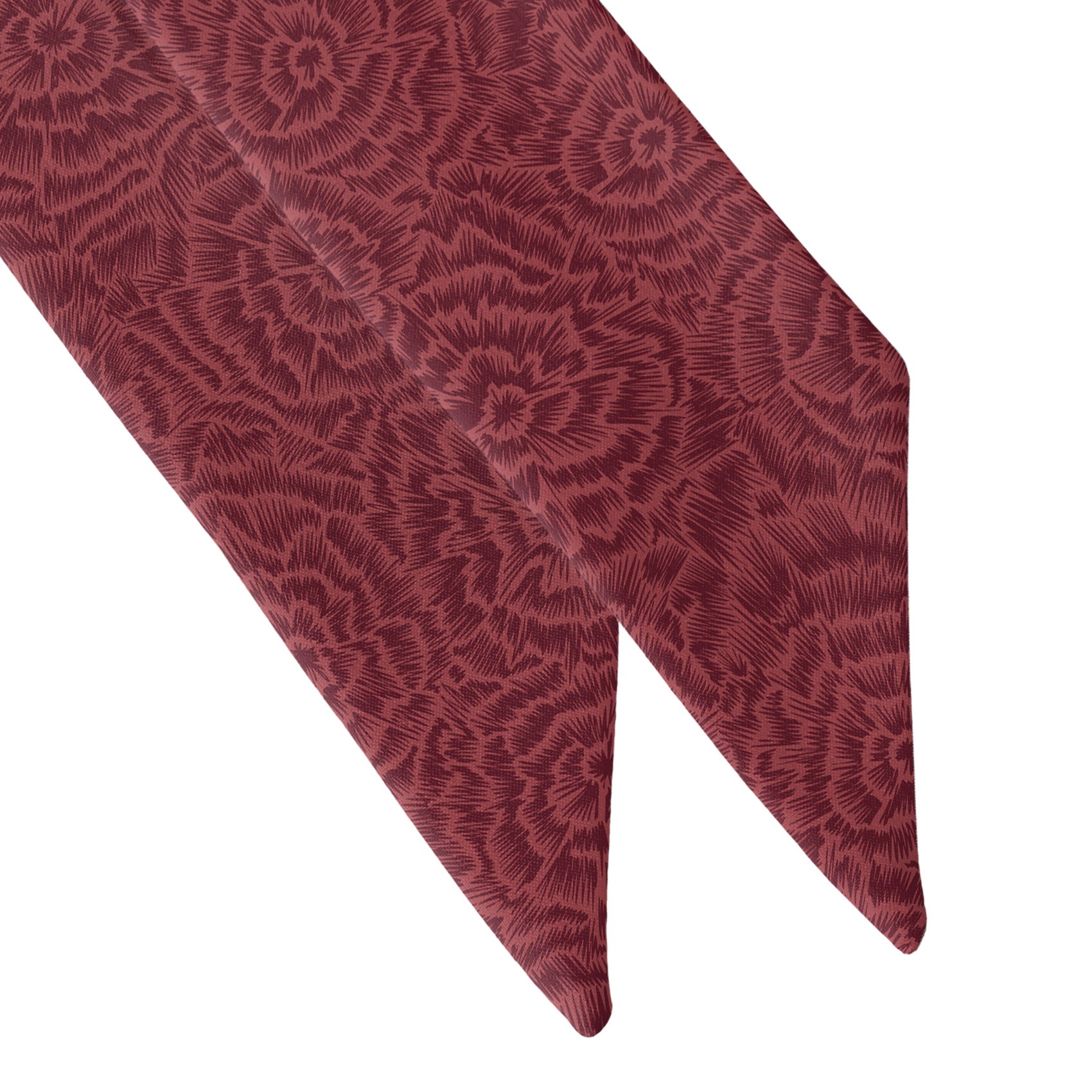 Scribble Blossom Hair Scarf - Scarf Tapered Ends - Knotty Tie Co.