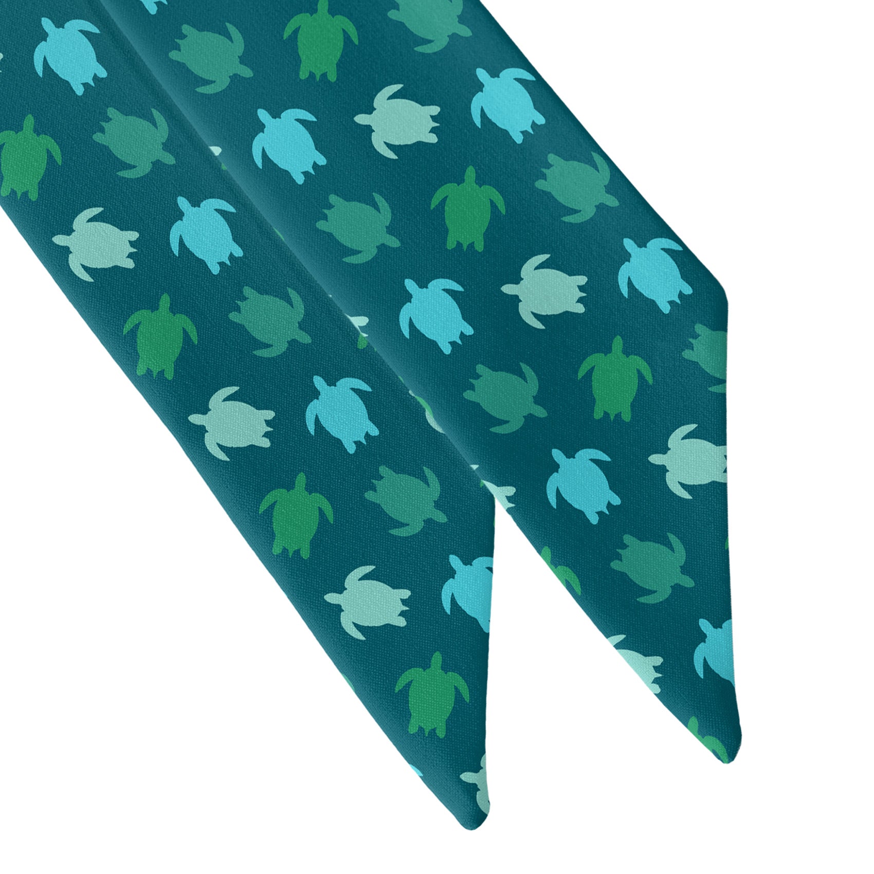 Sea Turtles Hair Scarf - Scarf Tapered Ends - Knotty Tie Co.