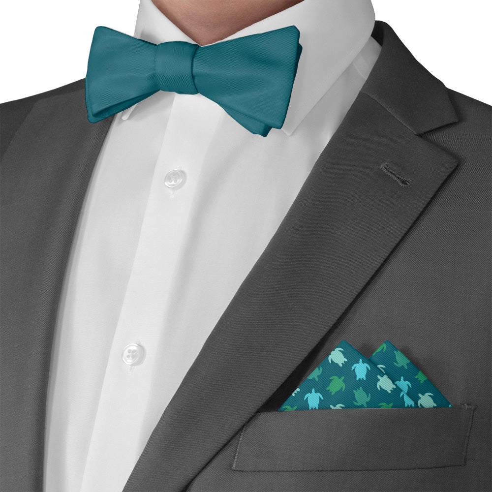 Sea Turtles Pocket Square - Matching Bow Tie - Knotty Tie Co.