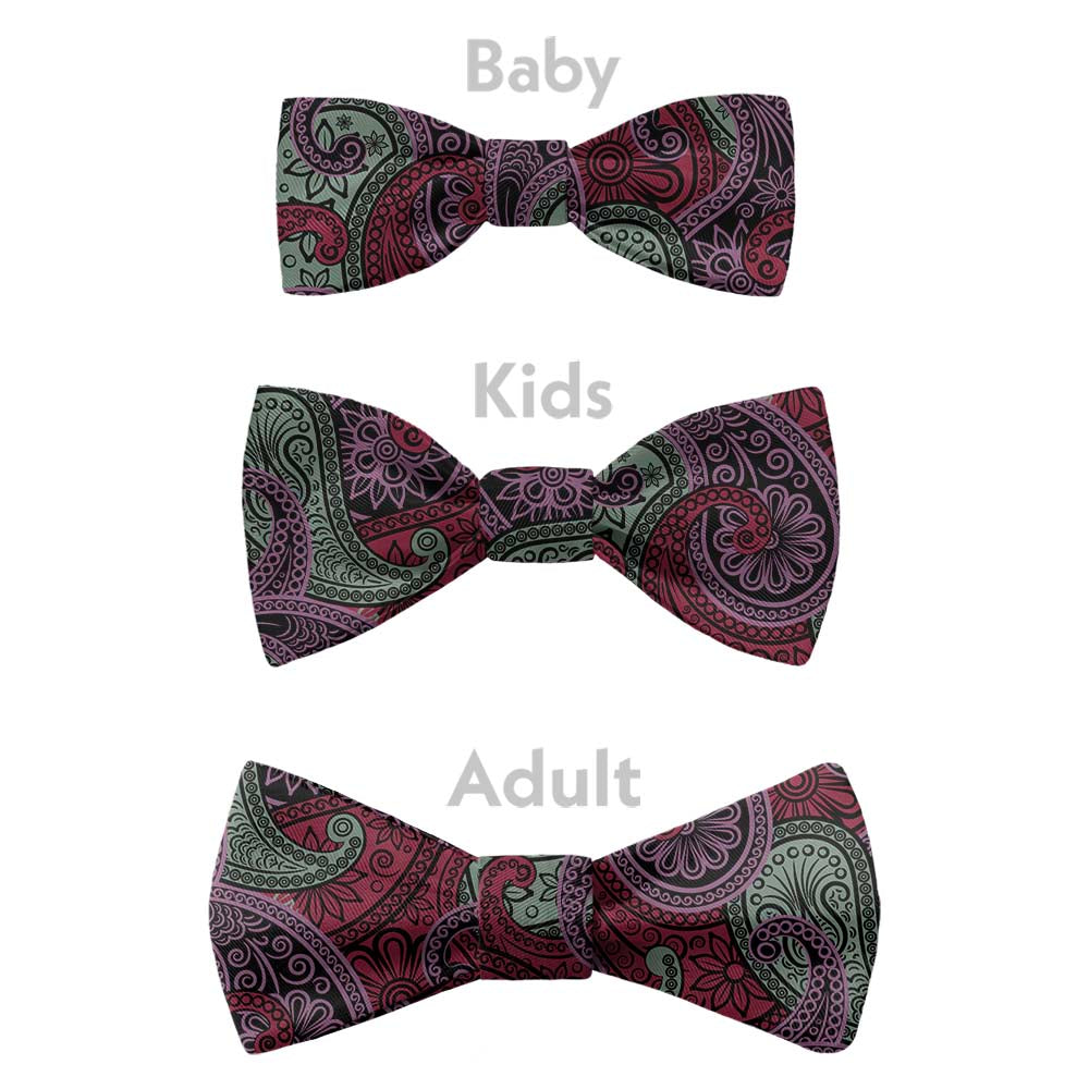 Sebastian Paisley Bow Tie - Bow Sizes - Knotty Tie Co.