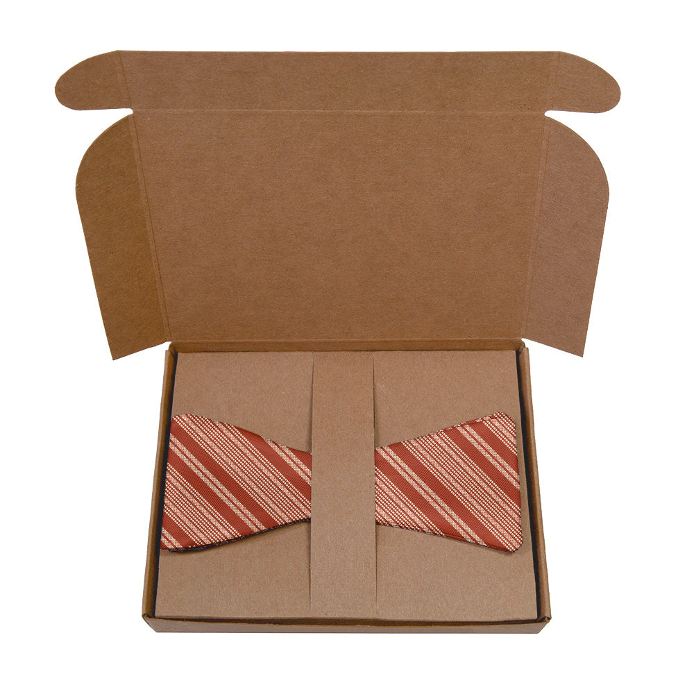 Sedona Stripe Bow Tie - Kraft Gift Box Packaging - Knotty Tie Co.
