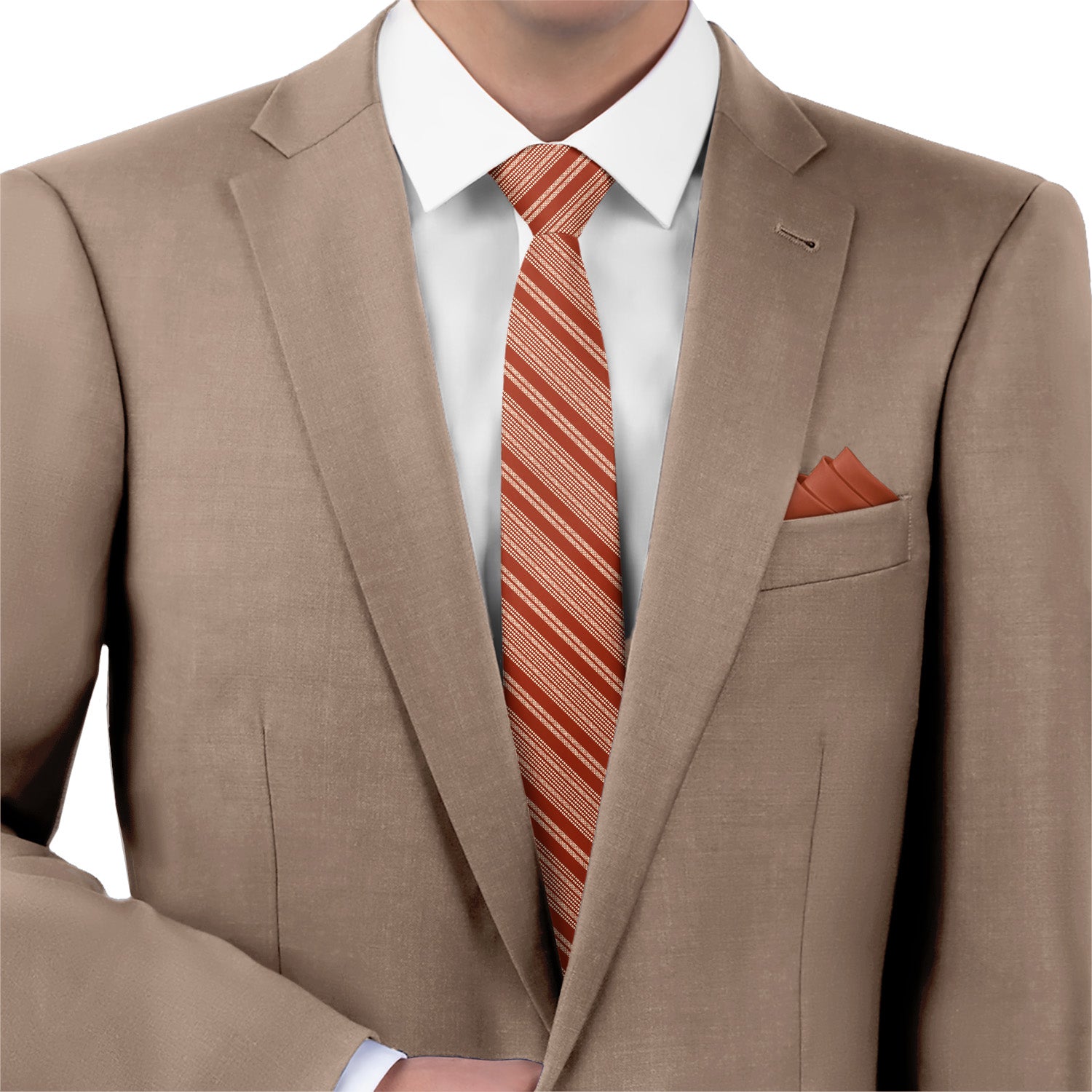 Sedona Stripe Necktie - Matching Pocket Square - Knotty Tie Co.