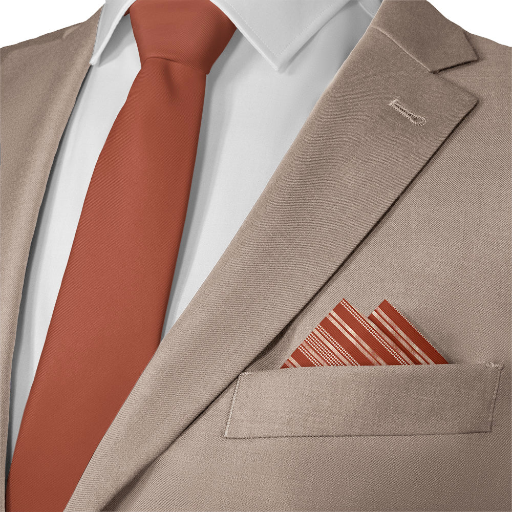 Sedona Stripe Pocket Square - Matching Necktie - Knotty Tie Co.