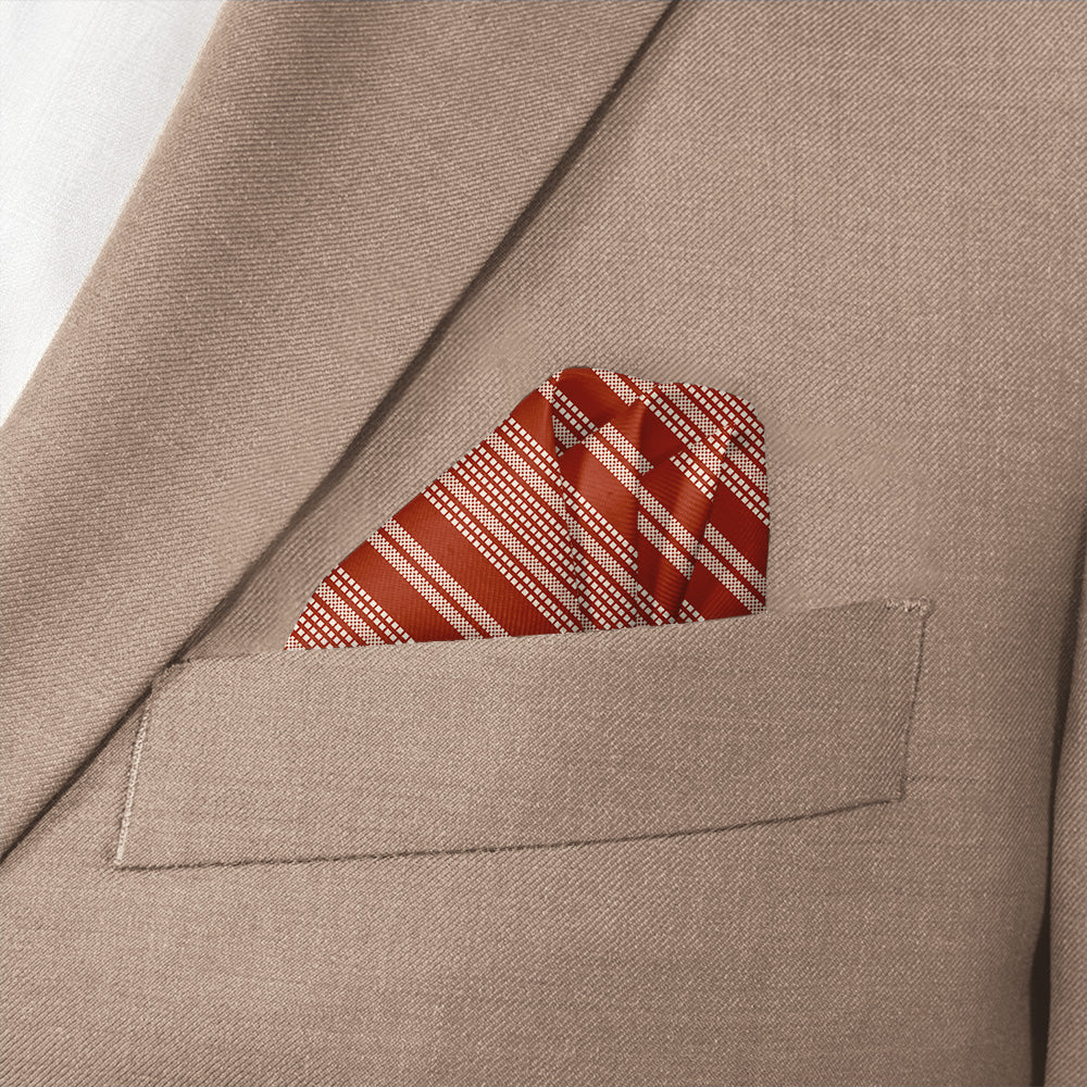 Sedona Stripe Pocket Square - Wave Fold - Knotty Tie Co.