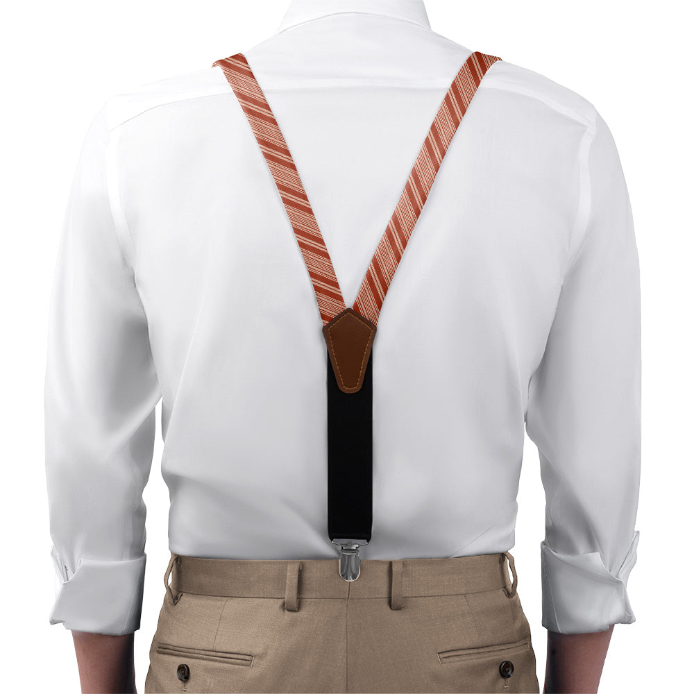 Sedona Stripe Suspenders - On Model Front View - Knotty Tie Co.