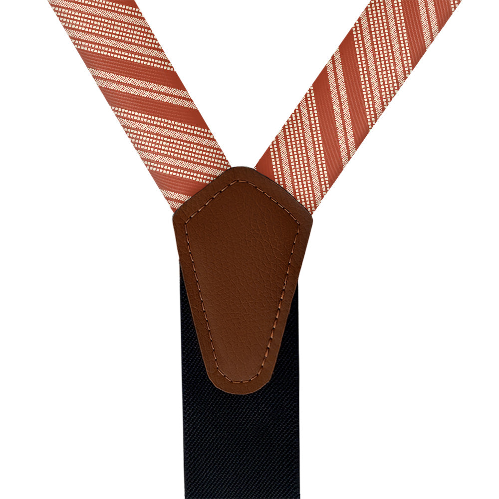 Sedona Stripe Suspenders - Vegan Leather Y-Back - Knotty Tie Co.