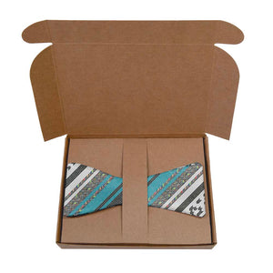 Serape Stripe Bow Tie- Kraft Gift Box Packaging - Knotty Tie Co.