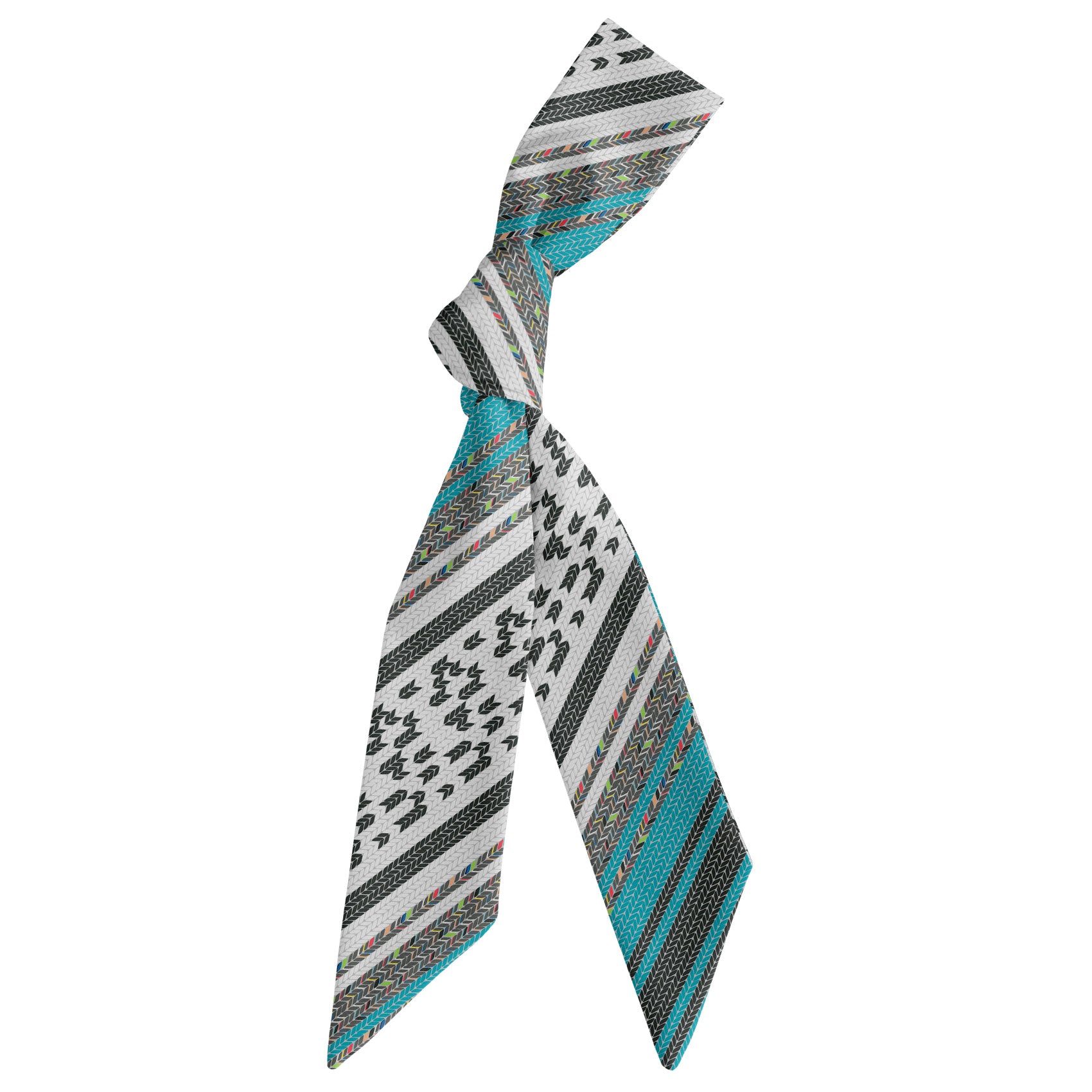 Serape Hair Scarf - Scarf Tied Into Knot - Knotty Tie Co.