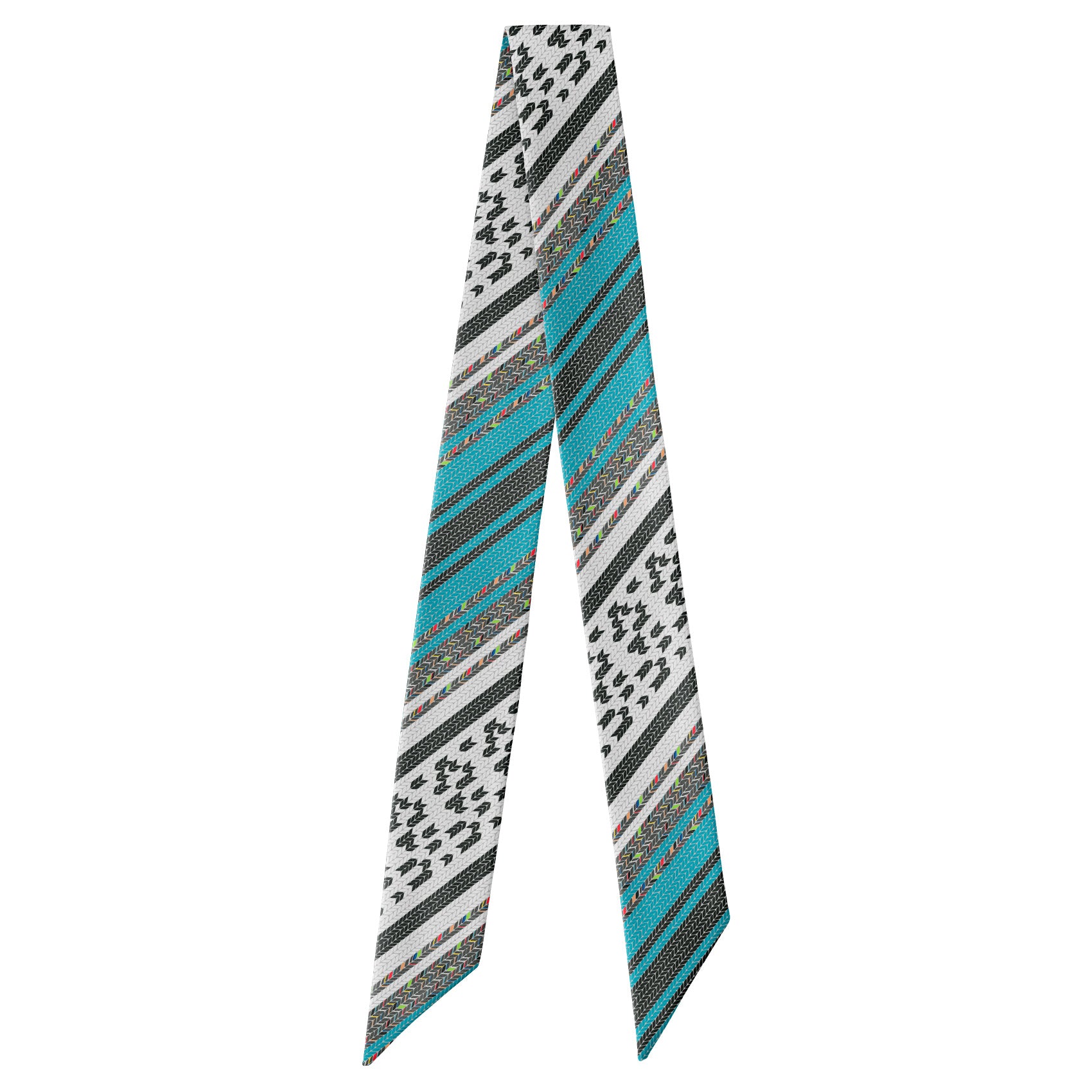 Serape Hair Scarf - Full View of Hair Scarf - Knotty Tie Co.