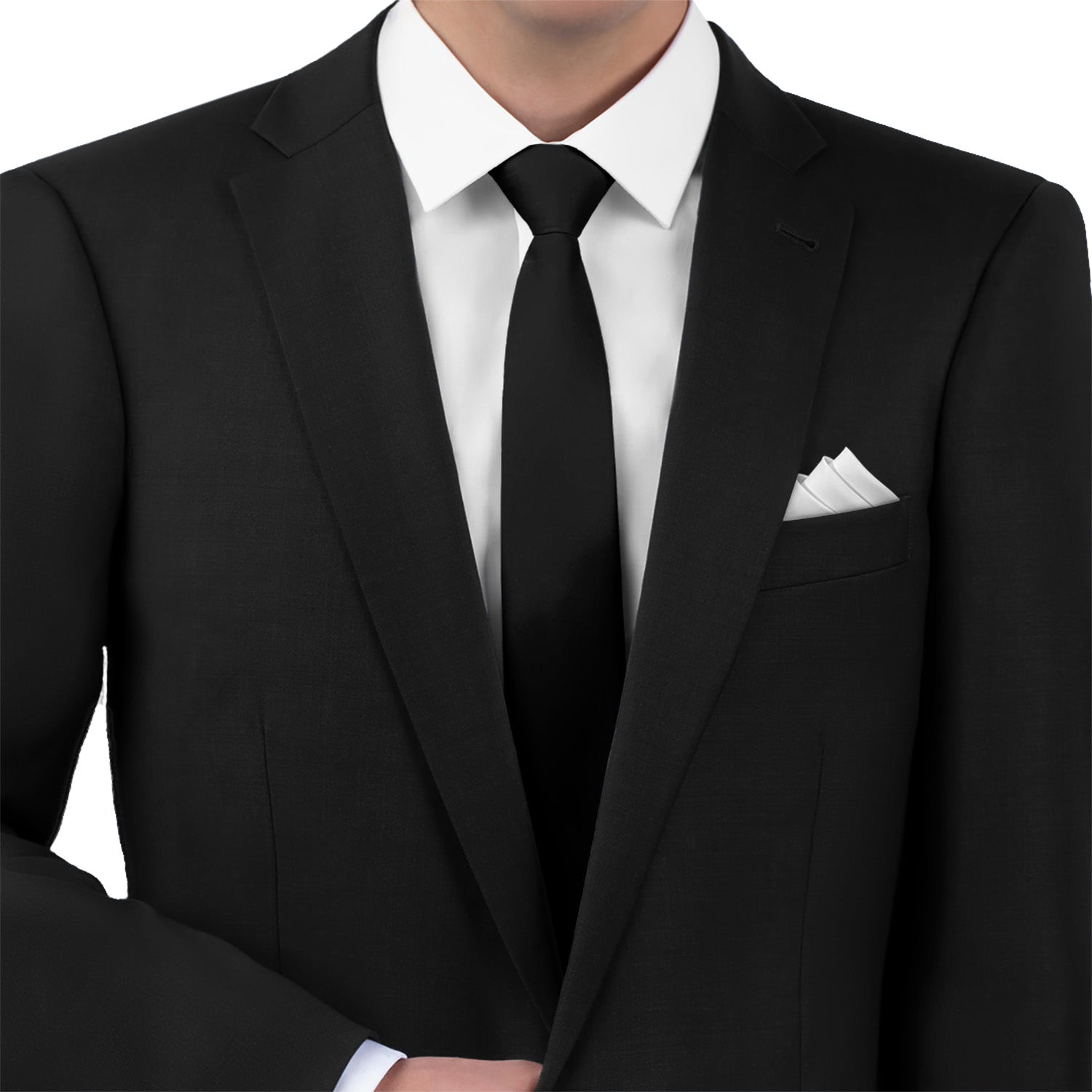 Serif Initials On Tip Monogram Necktie - Matching Pocket Square - Knotty Tie Co.