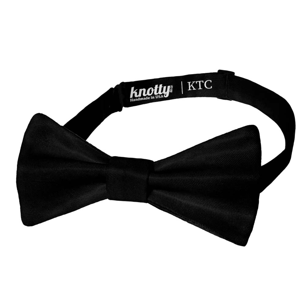 Serif Initials on Strap Monogram Bow Tie - Pre-Tied Bow Tie - Knotty Tie Co.