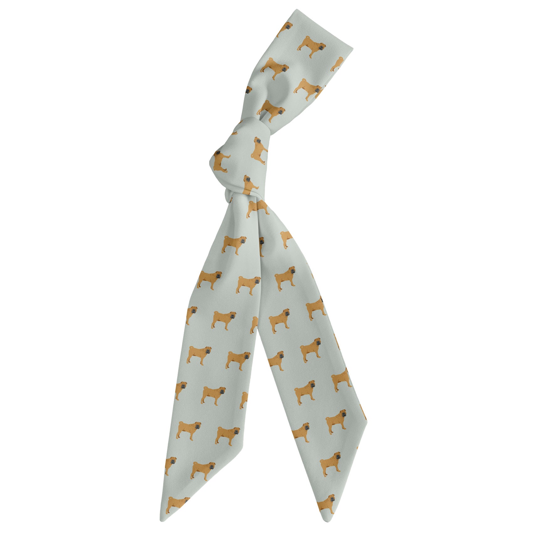 Shar-Pei Hair Scarf - Scarf Tied Into Knot - Knotty Tie Co.