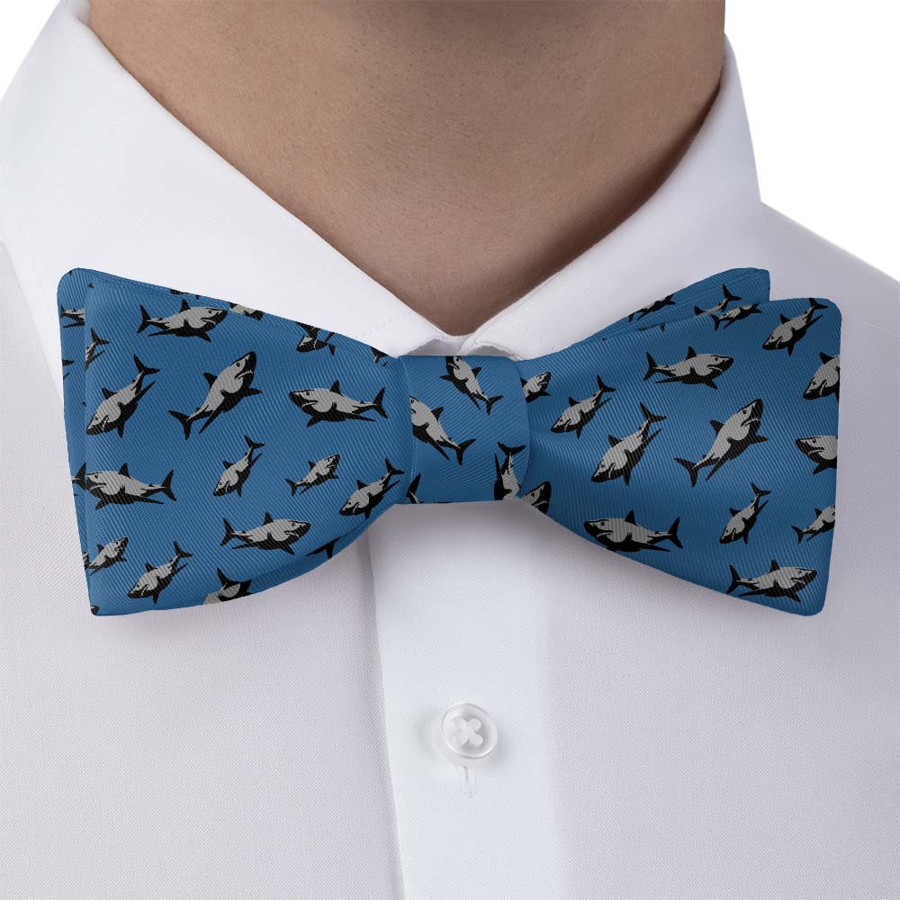 Sharks Bow Tie - Self Tie Bow Tie - Knotty Tie Co.