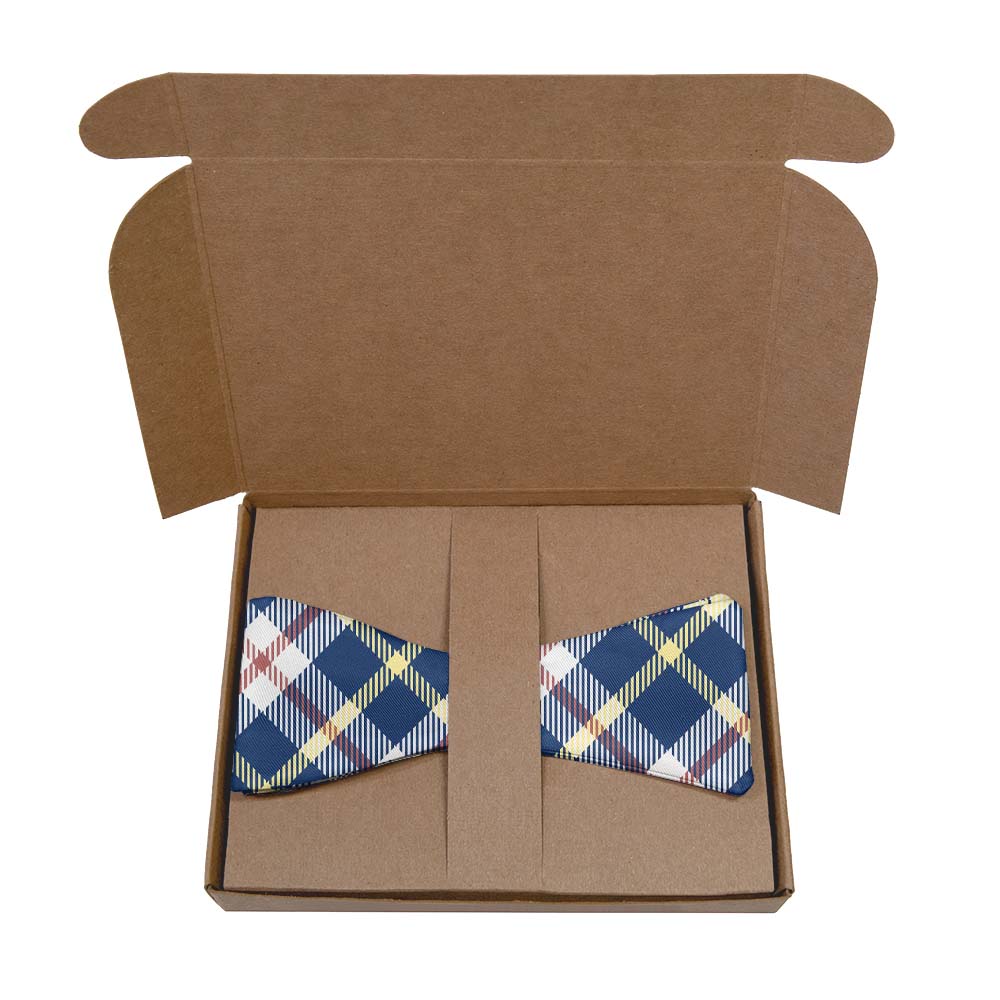 Shaun Plaid Bow Tie- Kraft Gift Box Packaging - Knotty Tie Co.