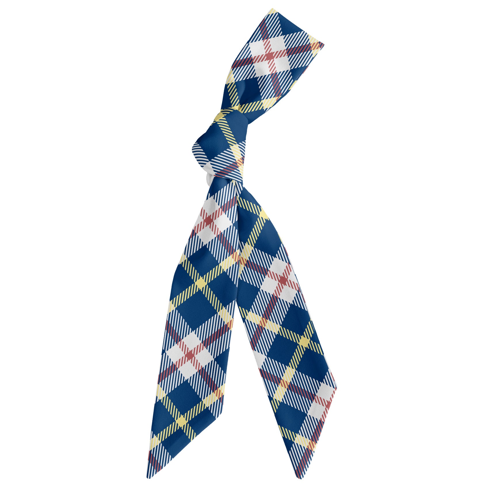 Shaun Plaid Hair Scarf - Scarf Tied Into Knot - Knotty Tie Co.