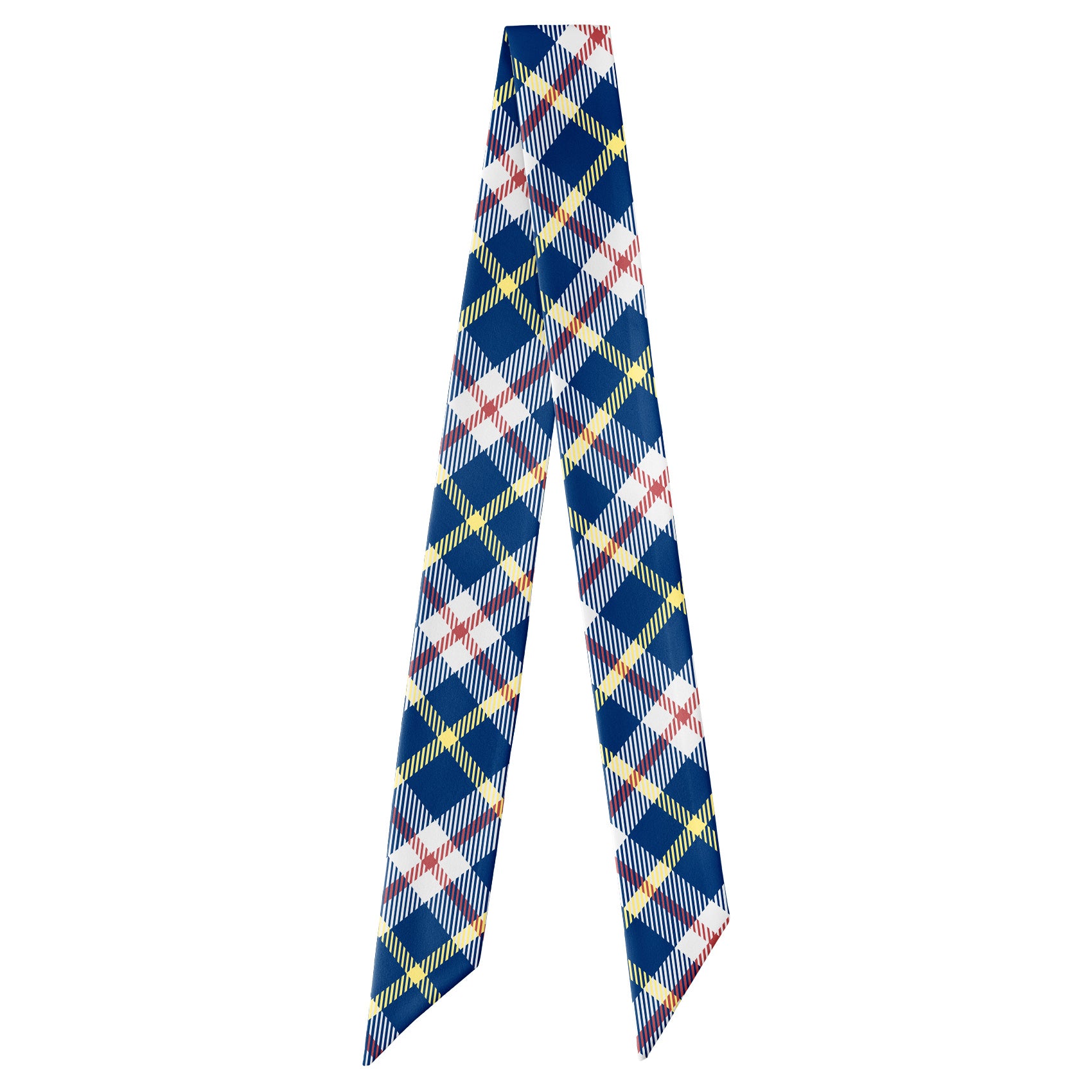 Shaun Plaid Hair Scarf - Full View of Hair Scarf - Knotty Tie Co.