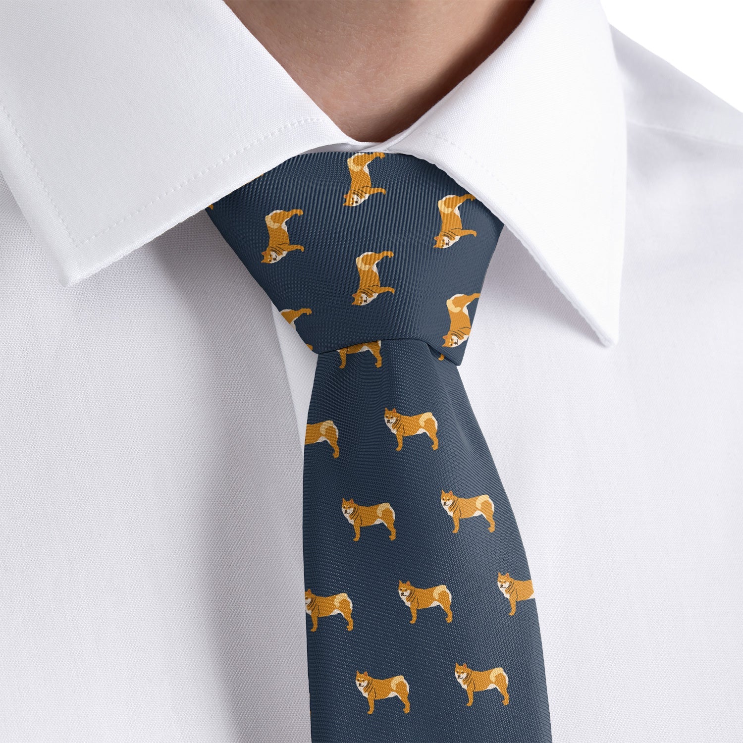 Shiba Inu Necktie - Dress Shirt - Knotty Tie Co.