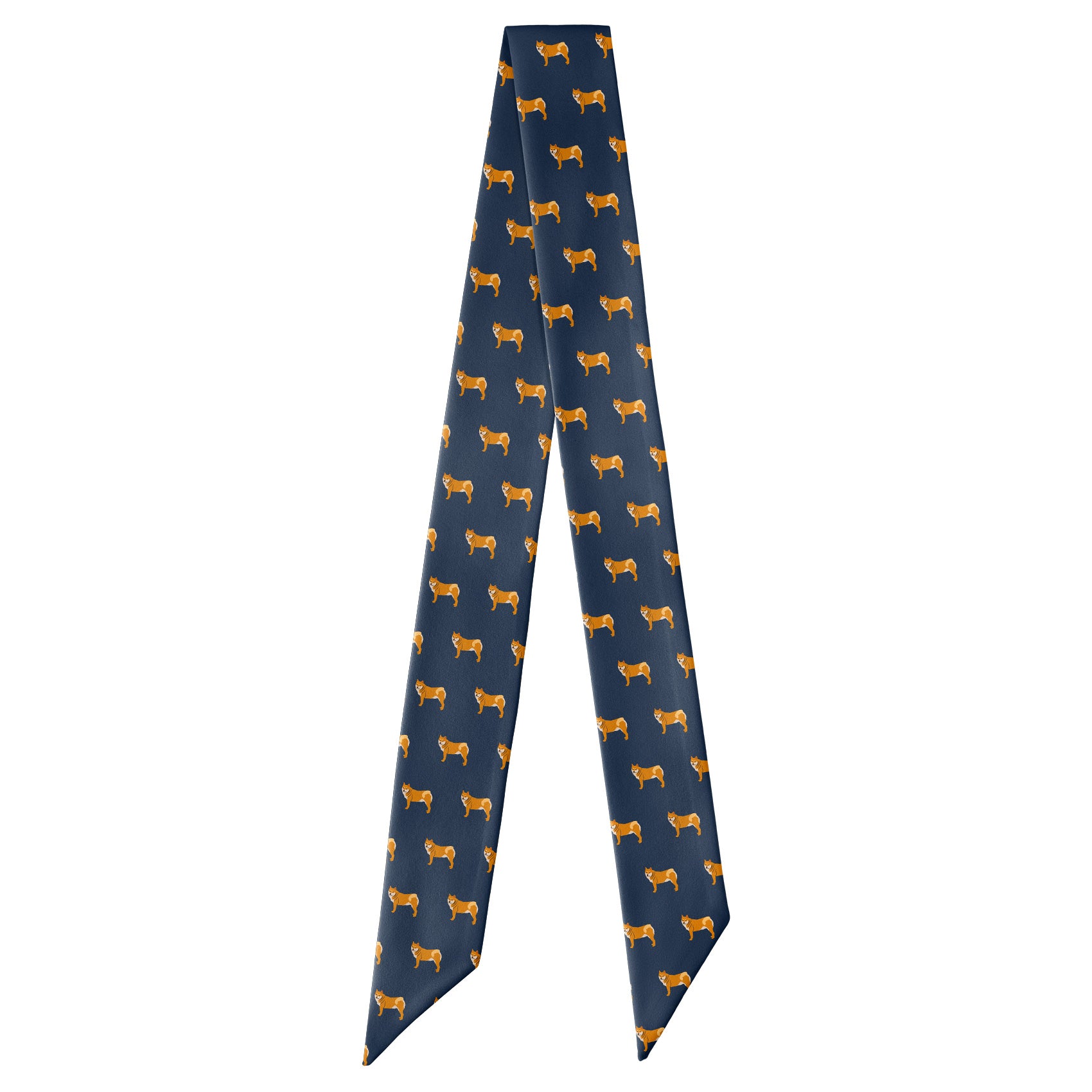 Shiba Inu Hair Scarf - Full View of Hair Scarf - Knotty Tie Co.