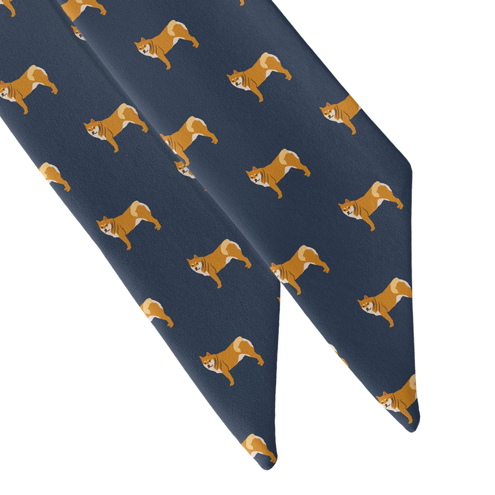 Shiba Inu Hair Scarf - Scarf Tapered Ends - Knotty Tie Co.