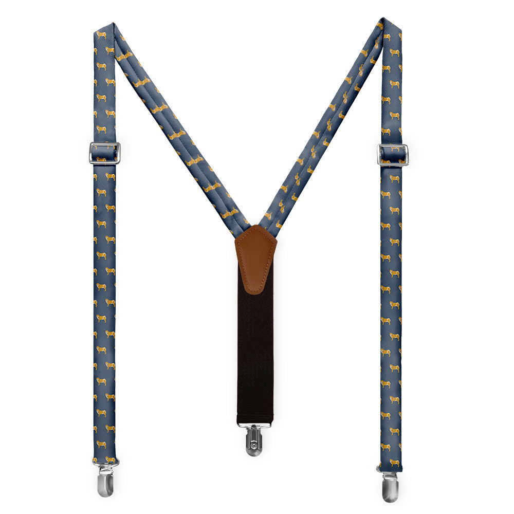Shiba Inu Suspenders - Full Front View - Knotty Tie Co.