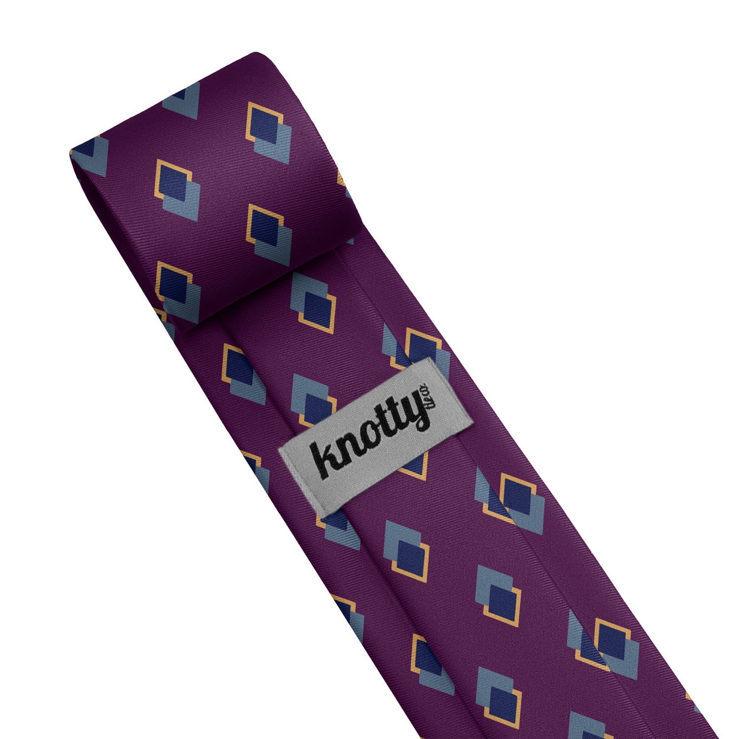 Simon Geometric Necktie - Tag - Knotty Tie Co.